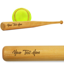 Engraved Mini Softball Bat - Your Text Here