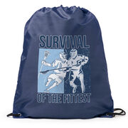Guys Lacrosse Drawstring Backpack - Survival of the Fittest