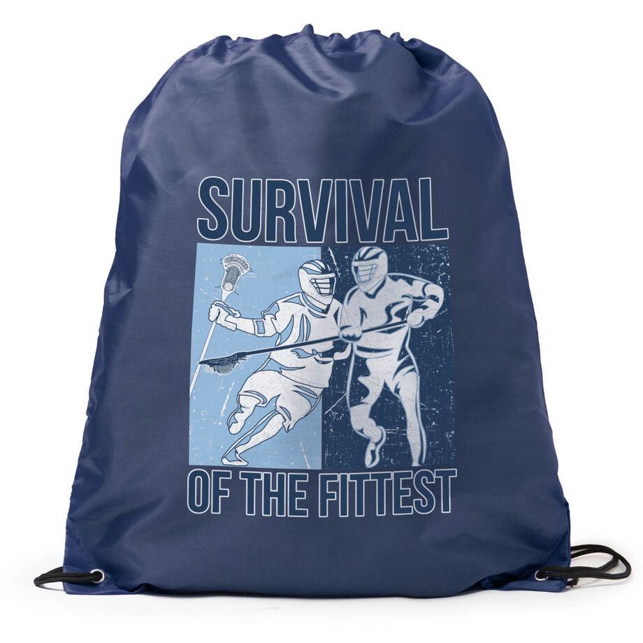 Guys Lacrosse Drawstring Backpack - Survival of the Fittest