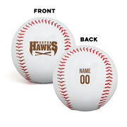 Engraved Baseball Front/Back - Player Information with Team Logo