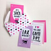 Girls Lacrosse Valentine's Day Cards