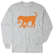 Basketball Tshirt Long Sleeve - Baxter The Basketball Dog