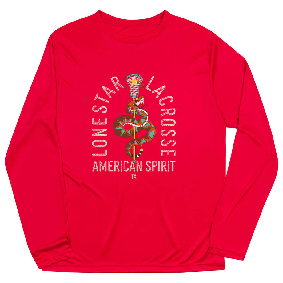 Guys Lacrosse Long Sleeve Performance Tee - Lone Star Lacrosse