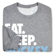 Hockey Crewneck Sweatshirt - Eat Sleep Hockey (Bold)