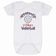 Volleyball Baby One-Piece - Apparently, I Like Volleyball