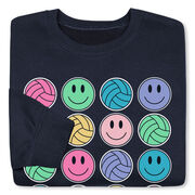 Volleyball Crewneck Sweatshirt - Volleyball Makes Me Happy