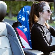 RunTechnology® Athletic Moisture-Wicking Towel Car Seat Cover - Patriotic