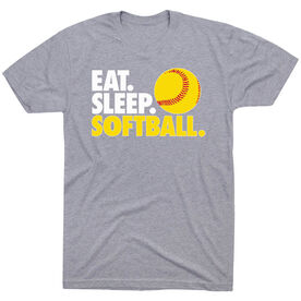 Softball T-Shirt Short Sleeve Eat. Sleep. Softball.