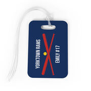Softball Bag/Luggage Tag - Personalized Text with Crossed Bats