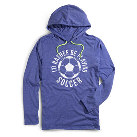 Men's Soccer Lightweight Hoodie - I'd Rather Be Playing Soccer