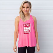 Women's Flowy Racerback Tank Top - Don’t Feed The Goalie