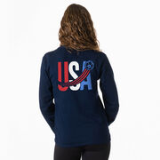 Soccer Tshirt Long Sleeve - USA Patriotic (Back Design)