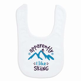 Skiing Baby Bib - Apparently I Like Skiing