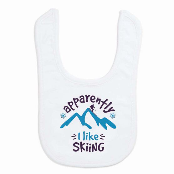 Skiing Baby Bib - Apparently I Like Skiing