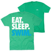 Swimming Short Sleeve T-Shirt - Eat. Sleep. Swim. (Back Design)