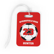 Soccer Bag/Luggage Tag - Personalized Soccer Team Ball