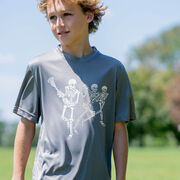 Guys Lacrosse Short Sleeve Performance Tee - Skeleton Offense