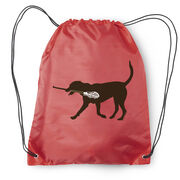 Max The LAX Dog Drawstring Backpack