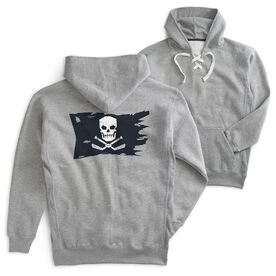 Hockey Sport Lace Sweatshirt - Hockey Pirate Flag