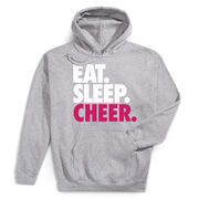 Cheerleading Hooded Sweatshirt - Eat Sleep Cheer [Adult Small/Gray] - SS