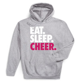 Cheerleading Hooded Sweatshirt - Eat Sleep Cheer [Adult Large/Gray] - SS