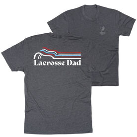 Guys Lacrosse Short Sleeve T-Shirt - Lacrosse Dad Sticks (Back Design)