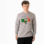 Guys Lacrosse Tshirt Long Sleeve - Checking It Twice Lacrosse