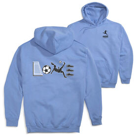 Soccer Hooded Sweatshirt - Soccer Love (Back Design)