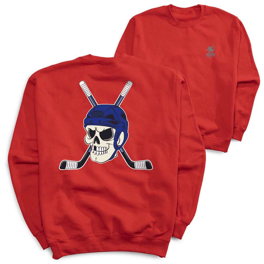 Hockey Crewneck Sweatshirt - Chill to the Bone (Back Design)