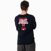 Baseball Crewneck Sweatshirt  - Baseball's My Favorite (Back Design)