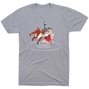 Wrestling T-Shirt Short Sleeve - Wrestling Reindeer