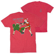 Guys Lacrosse Short Sleeve T-Shirt - Checking It Twice Lacrosse (Back Design)