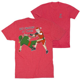 Guys Lacrosse Short Sleeve T-Shirt - Checking It Twice Lacrosse (Back Design)