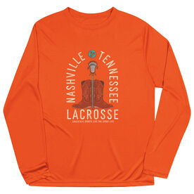 Guys Lacrosse Long Sleeve Performance Tee - Nashville Lacrosse