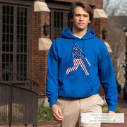 Baseball Hooded Sweatshirt - Baseball Stars and Stripes Player