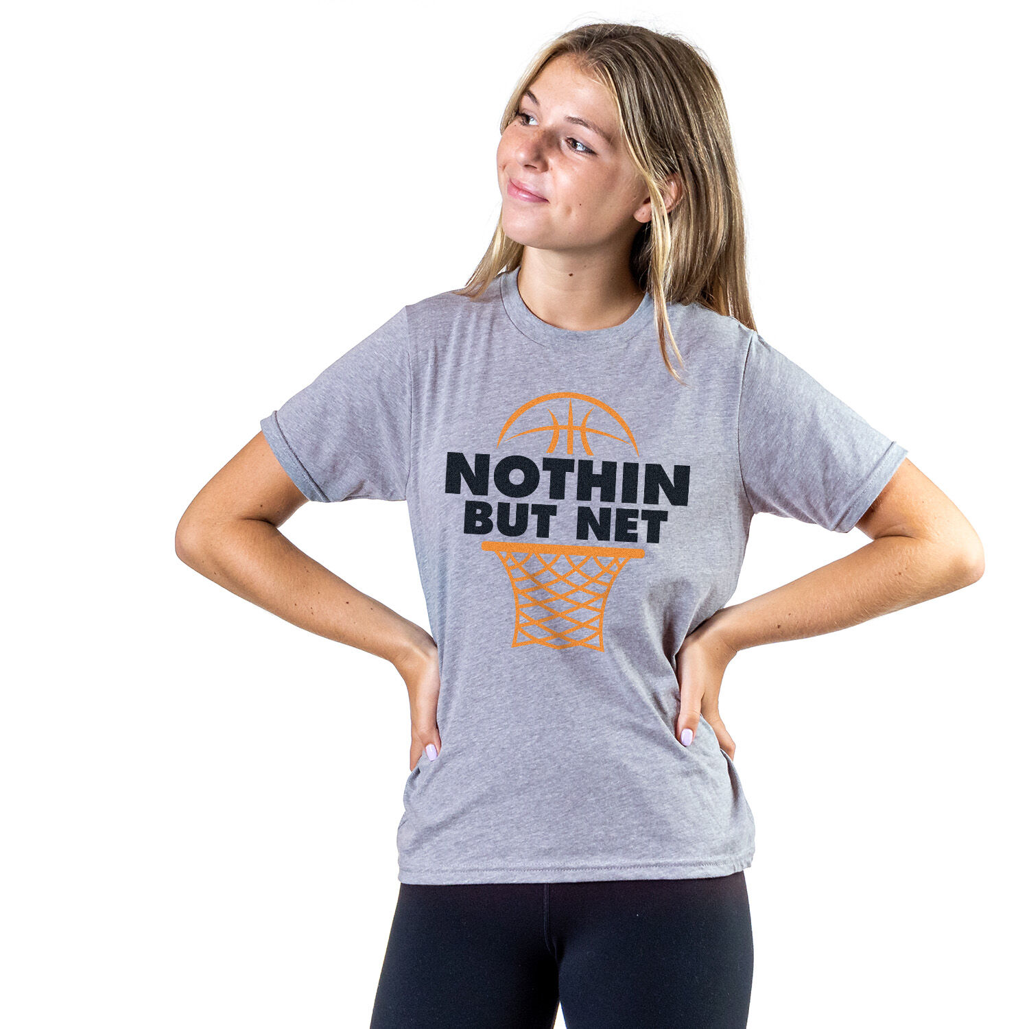 Basketball Tshirt Short Sleeve Nothin But Net | ChalkTalkSPORTS