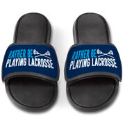 Guys Lacrosse Repwell&reg; Slide Sandals - Rather Be Playing Lacrosse