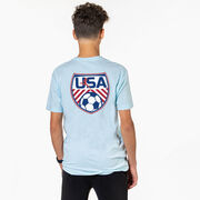 Soccer Short Sleeve T-Shirt - Soccer USA (Back Design)