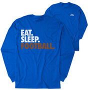 Football Tshirt Long Sleeve - Eat. Sleep. Football (Back Design)