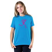 Lacrosse T-Shirt Short Sleeve Neon Lax Girl