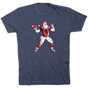 Football Short Sleeve T-Shirt - Touchdown Santa