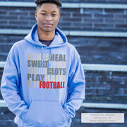 Football Hooded Sweatshirt - Bones Saying