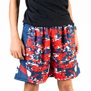 Hockey Beckett&trade; Shorts - Patriotic Digital Camo