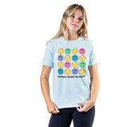 Softball Short Sleeve T-Shirt - Softball Makes Me Happy