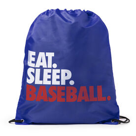 Baseball Drawstring Backpack Eat. Sleep. Baseball.