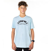 Crew Tshirt Short Sleeve Crew Crossed Oars Banner