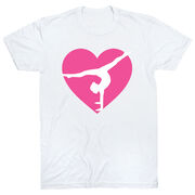 Gymnastics Short Sleeve T-Shirt - Gymnast Heart