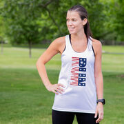 Women's Racerback Performance Tank Top - Patriotic Run