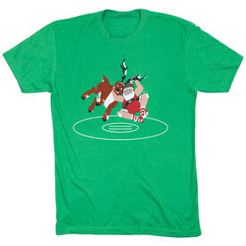 Wrestling T-Shirt Short Sleeve - Wrestling Reindeer