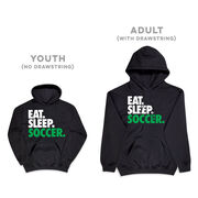 Soccer Hooded Sweatshirt - Eat. Sleep. Soccer.